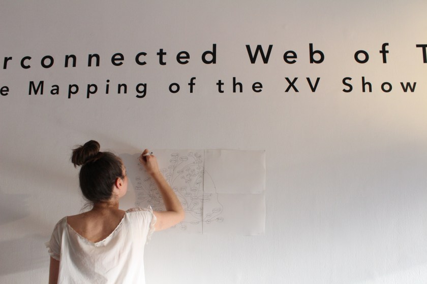 The opening night of the show was being interactively mapped