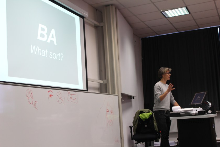Juliet Sprake explained the interdisciplinary approach of the BA Design course
