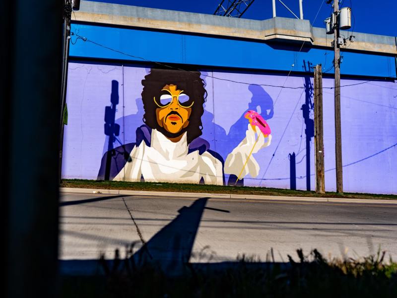 Prince mural in Cleveland, Ohio